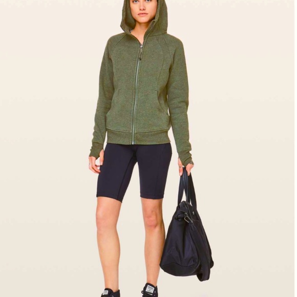 Lululemon Scuba Hoodie - Heather Green - Like New - Picture 4 of 4